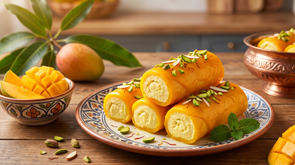 મેંગો સંદેશ રોલ્સ (Mango Sandesh Rolls)