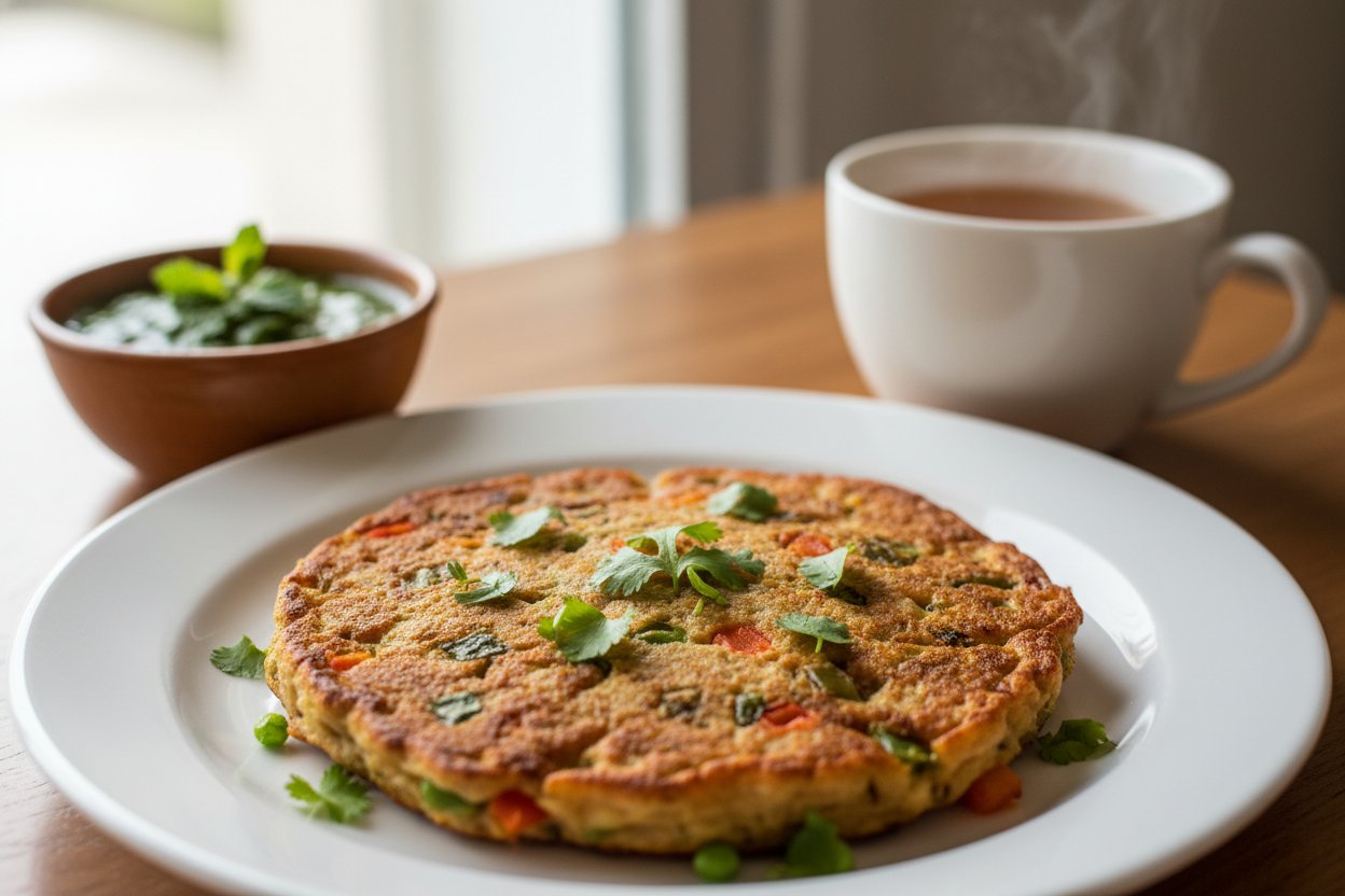 ओट्स तरकारी प्यानकेक