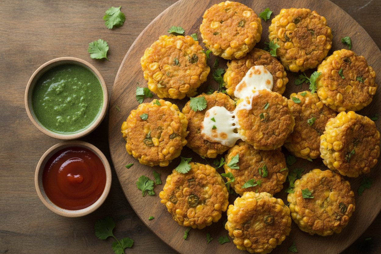 હેલ્ધી મકાઈ ચીલી ચીઝ બાઇટ્સ